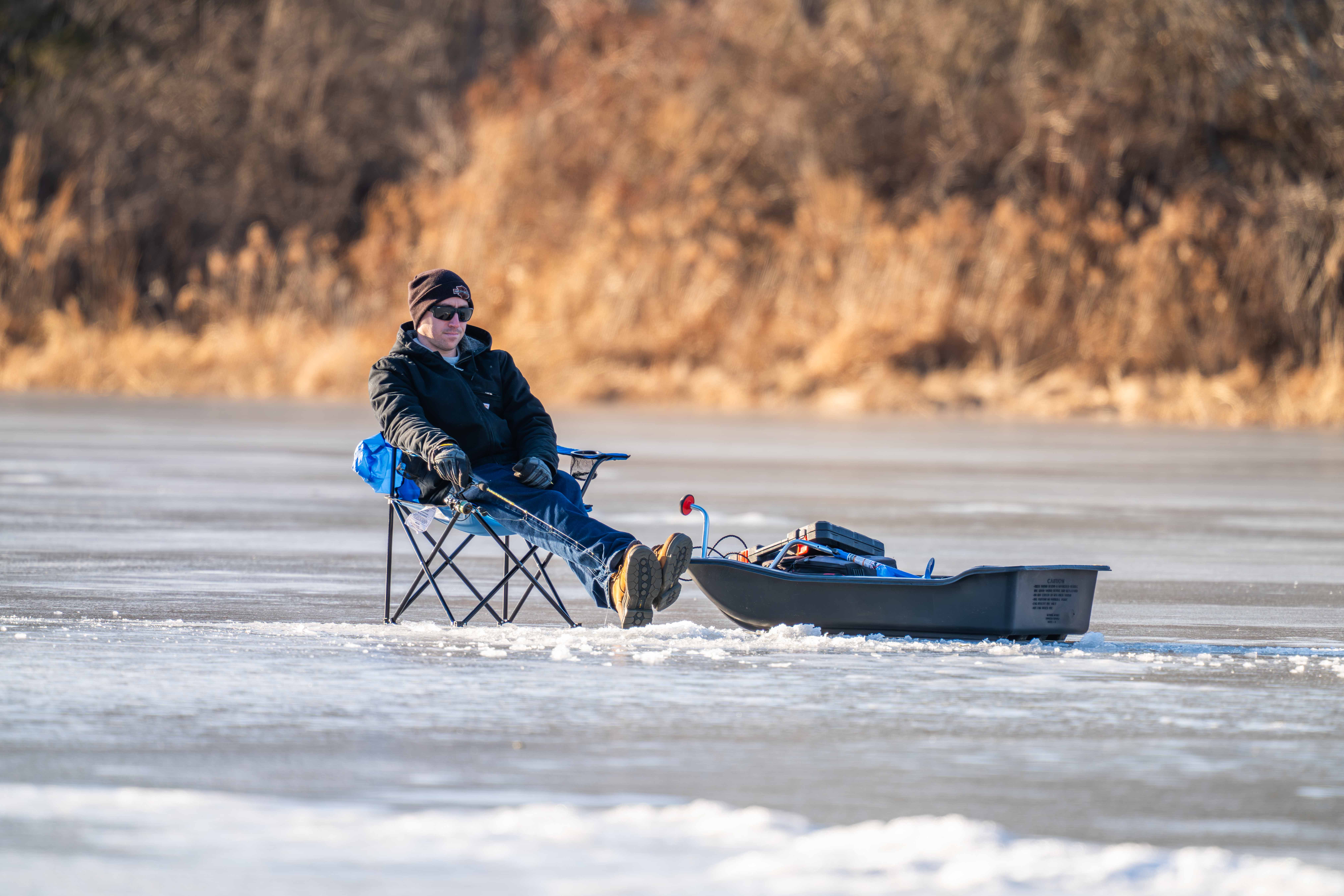 Fishing on the ice by Richard Goldenberg