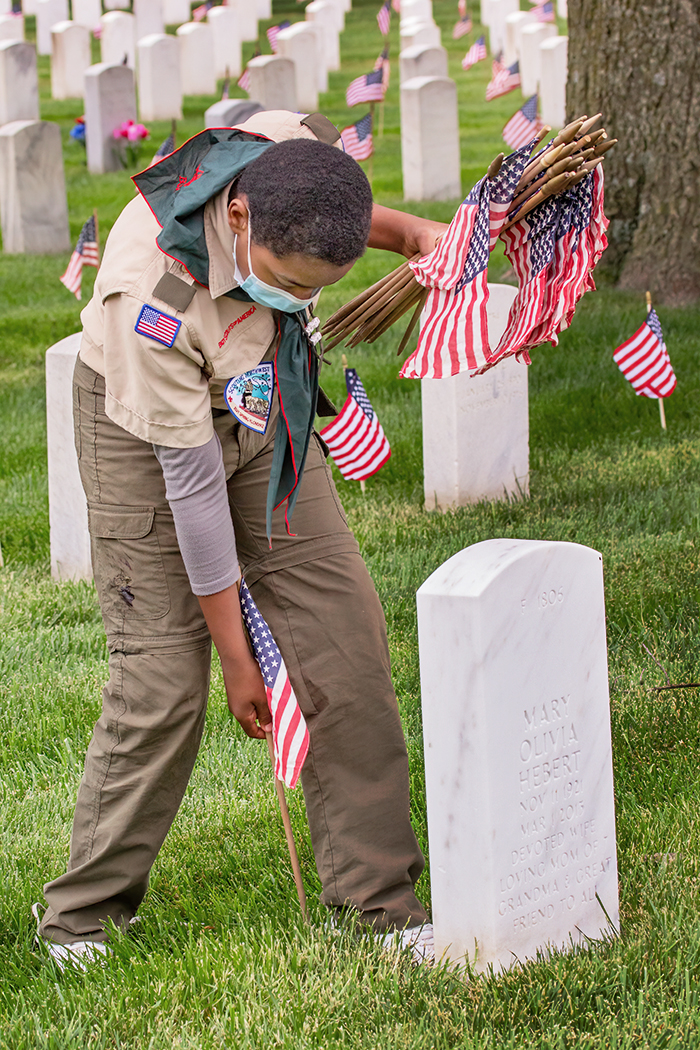 Scouts Honor the Fallen by Frederick Emch