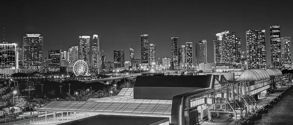 Miami skyline by Adrian Binney