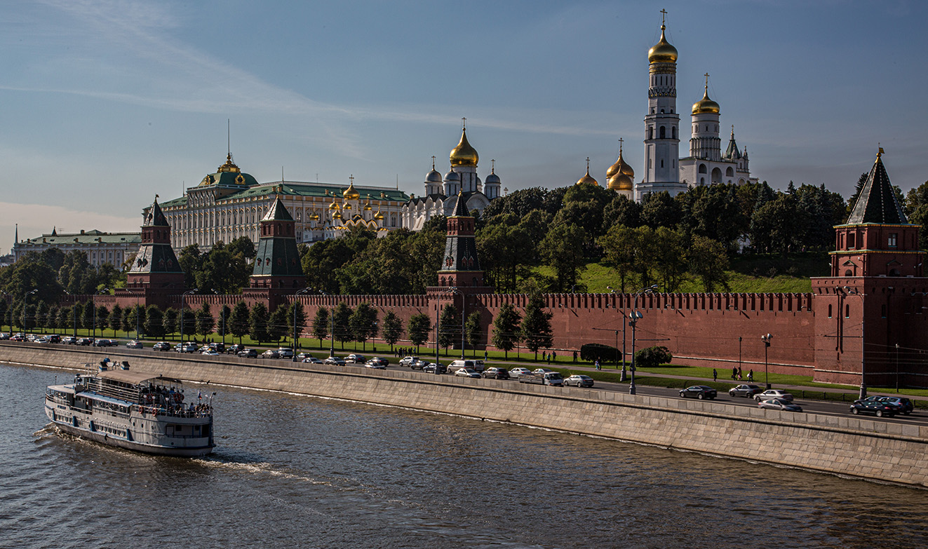Kremlin Wall and Cathedrals by Dennis Deeny