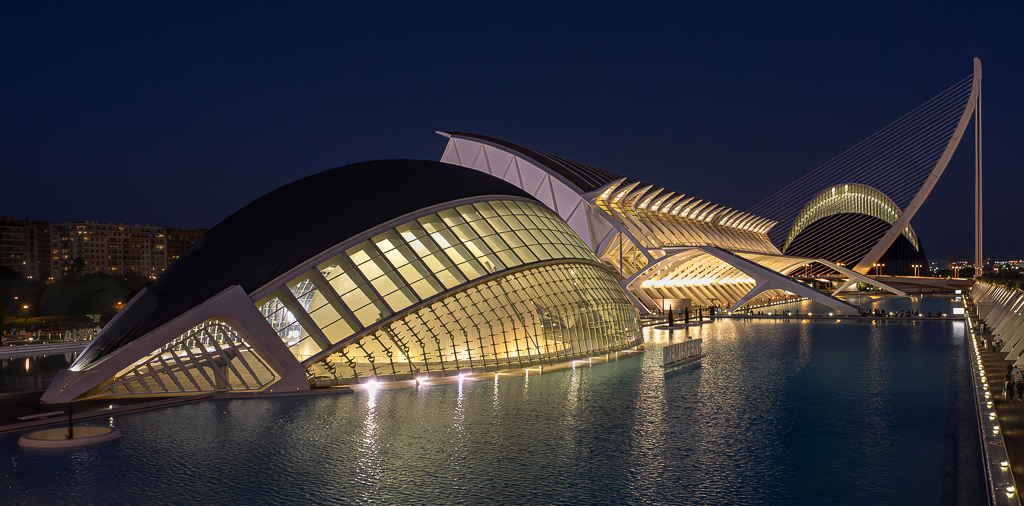 Modern Valencia in blue hour