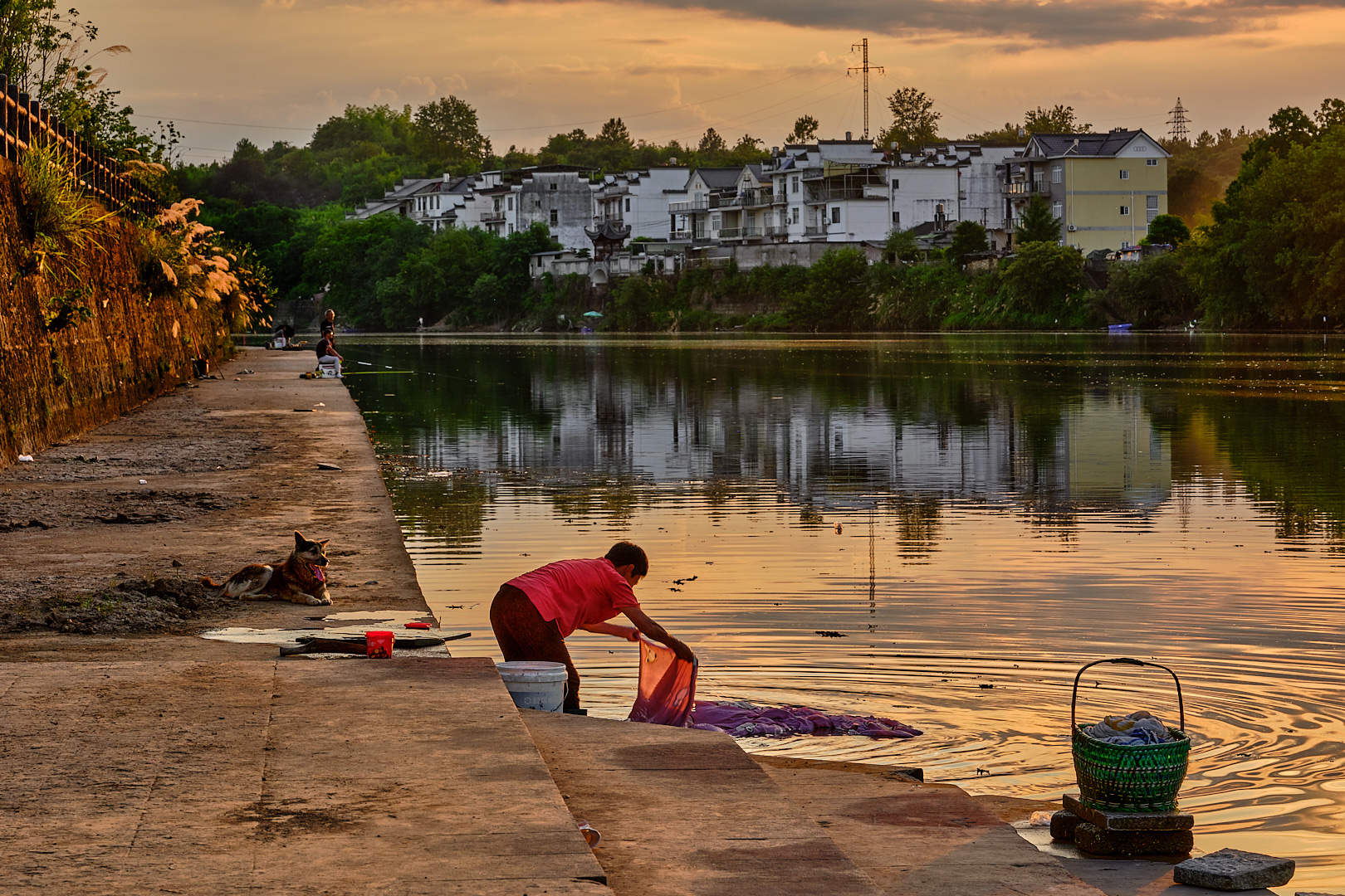 Sunset laundry by Michele Borgarelli