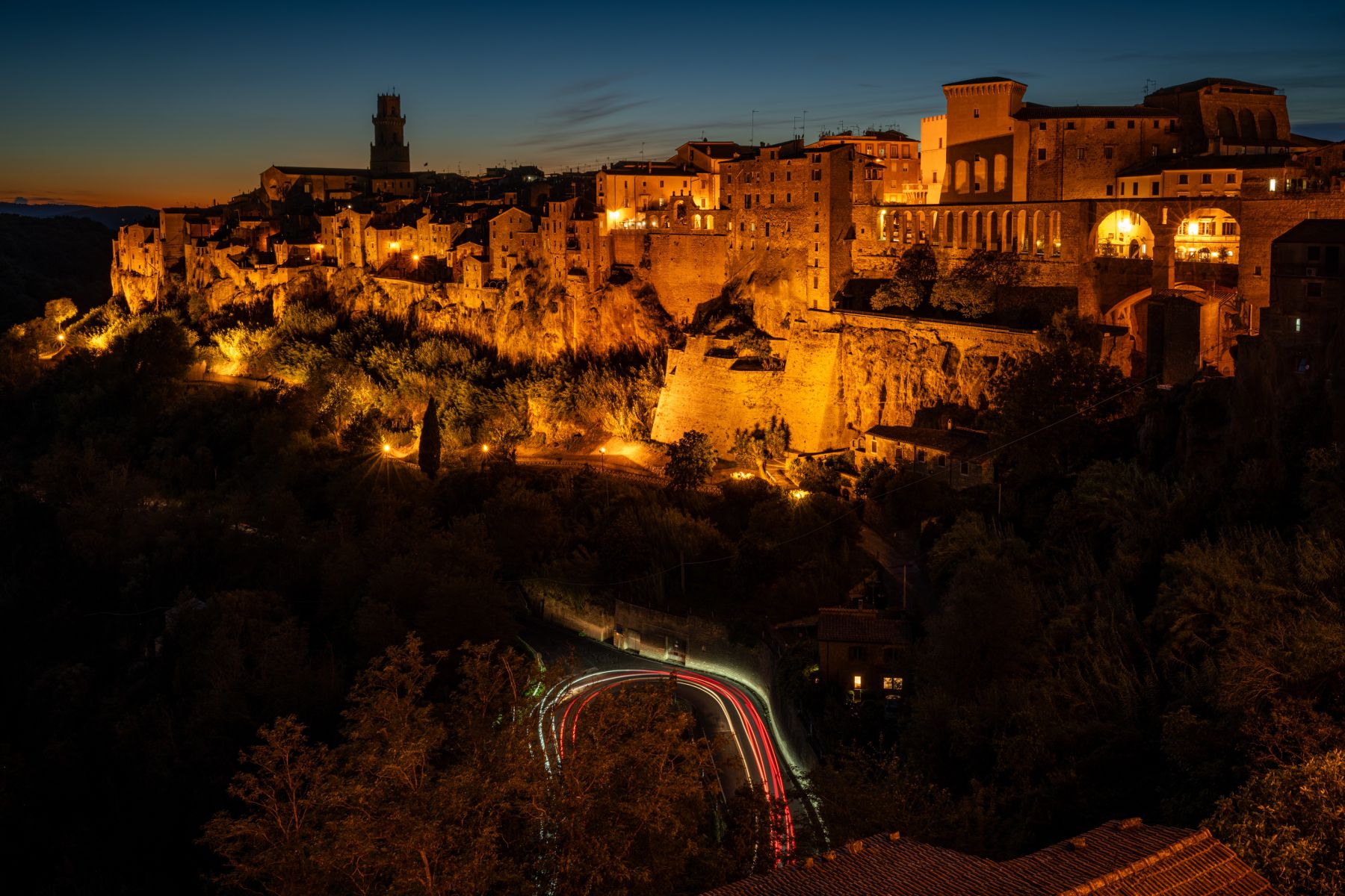 Pitigliano,Tuscany at Night  by Alistair How