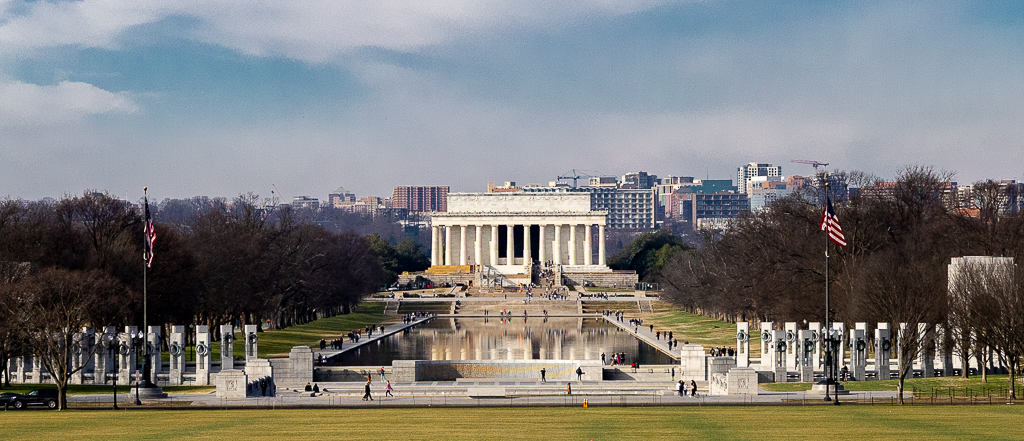 Lincoln Memorial From Washingto Monument by Gary Walter, QPSA