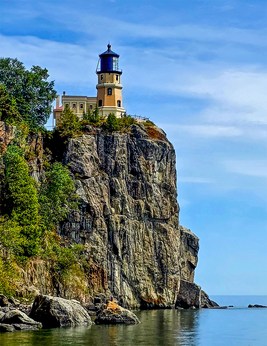This image is of the Split Rock Lighthouse located Two Harbors, Minnesota.   by Gary Walter