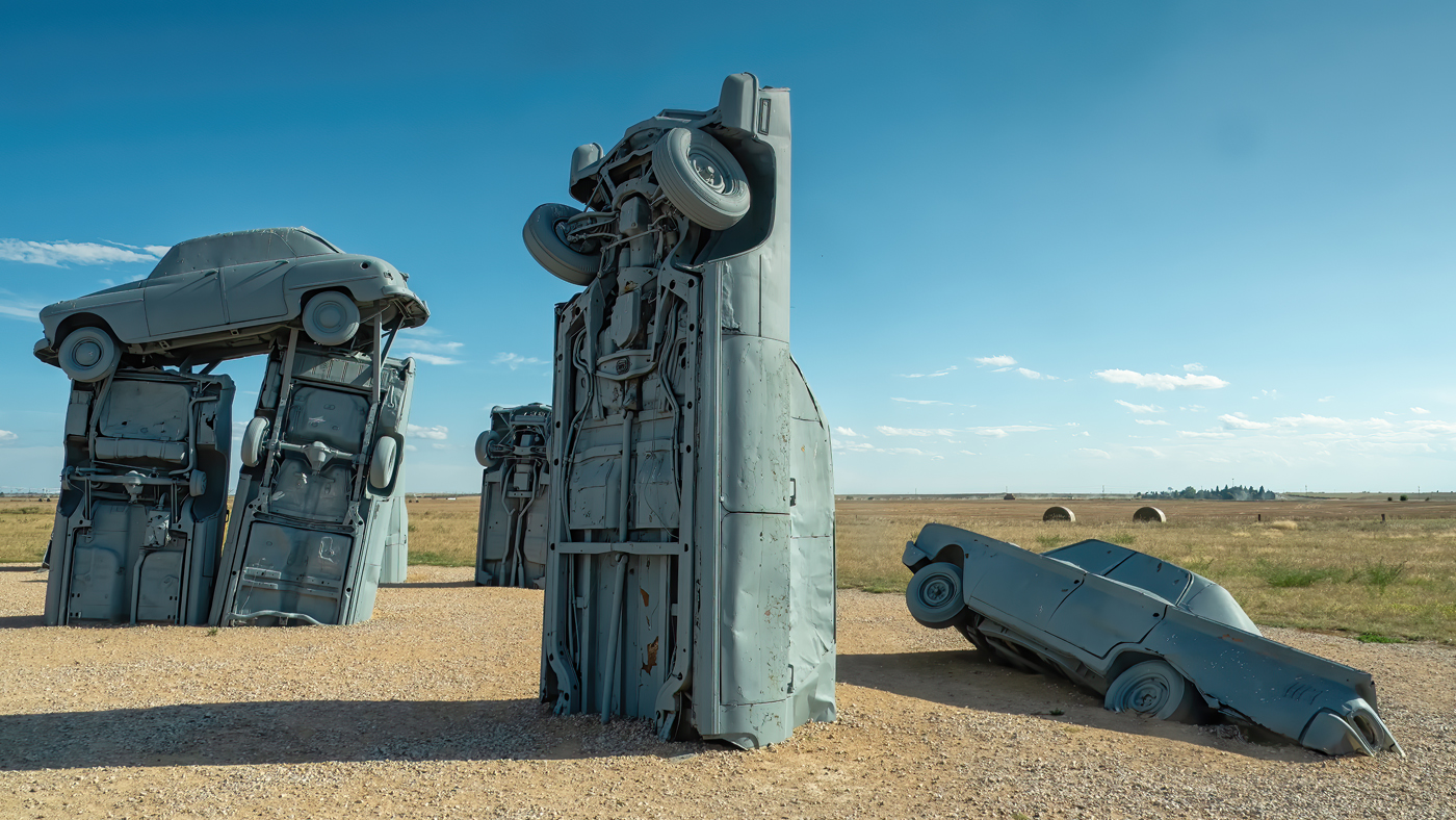 Carhenge Scene by Judy Burr