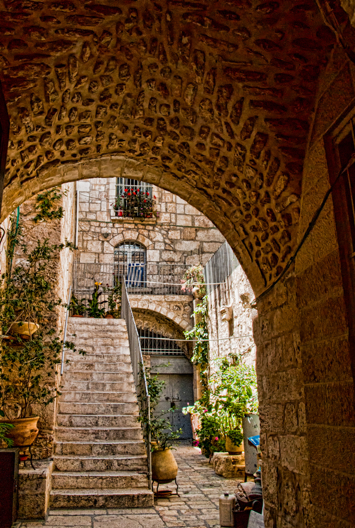 Courtyard in Jerusalem by Shirley Bormann