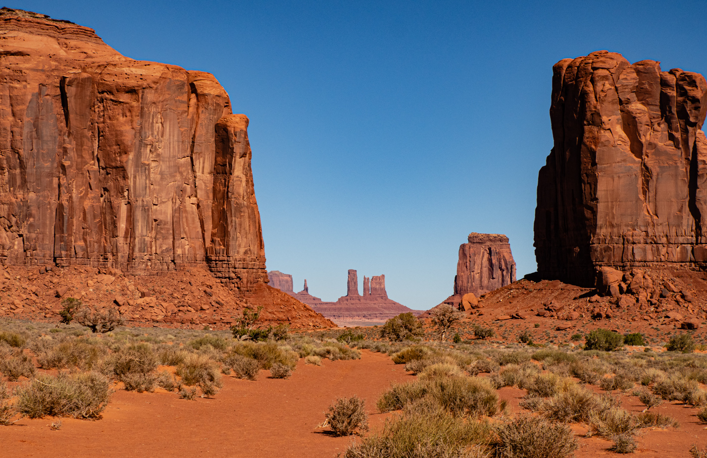 Monument Valley N window overlook by Shirley Bormann