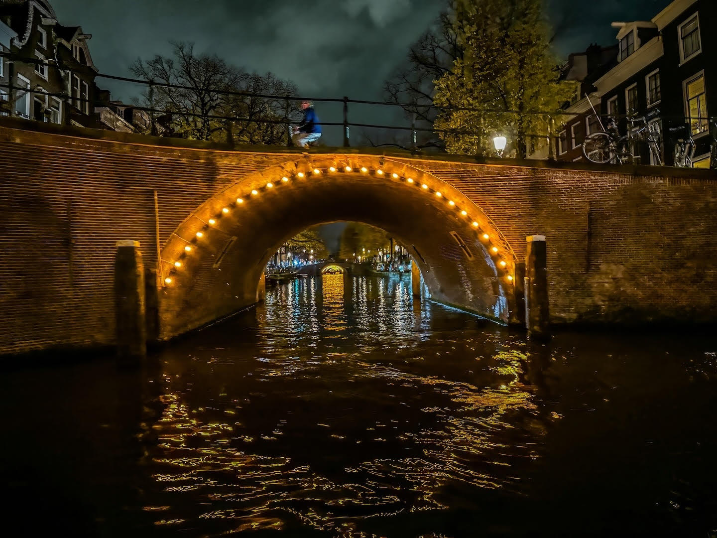 Amsterdam Canal at Night by Michael Smith