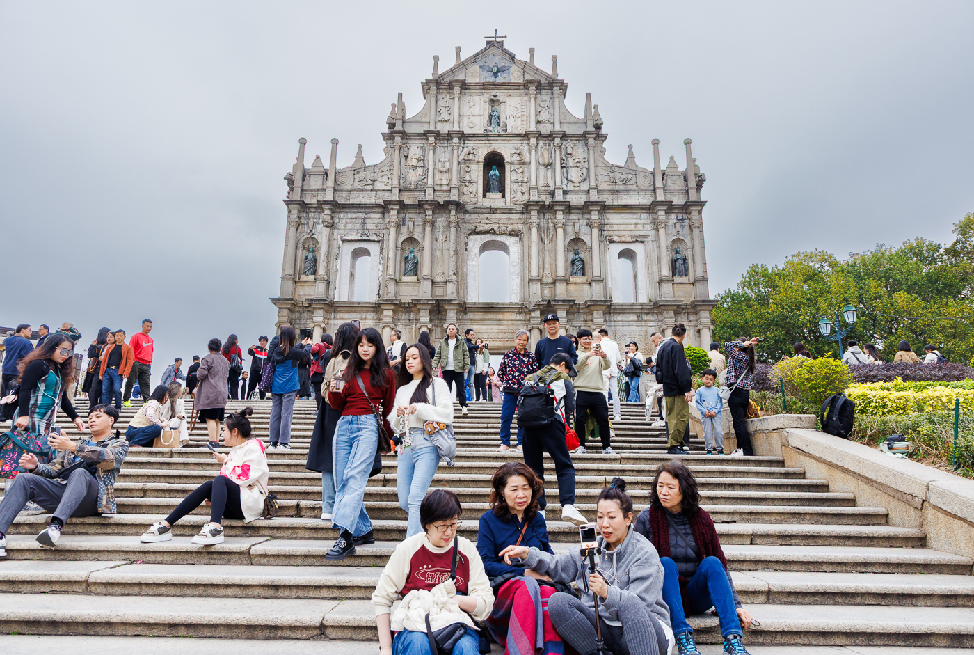 Title: Looking back from Ruins of Saint Paul's (first image) by Mandy Vien