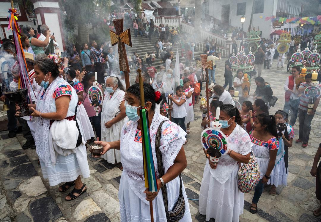 Procession in Cuetzalan, Mexico by Tom Tauber
