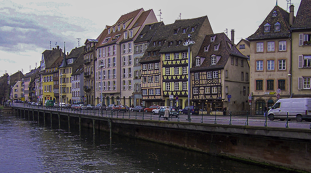 Buildings along Water in Strasburg, France by Margaret Sprott, APSA