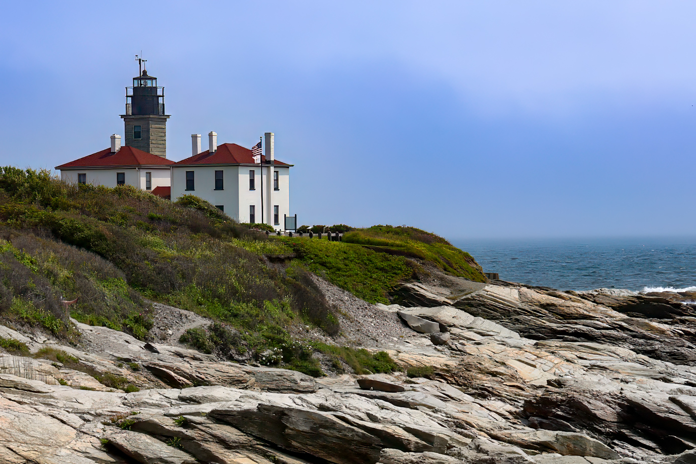 Beavertail Lighthouse by John Larson