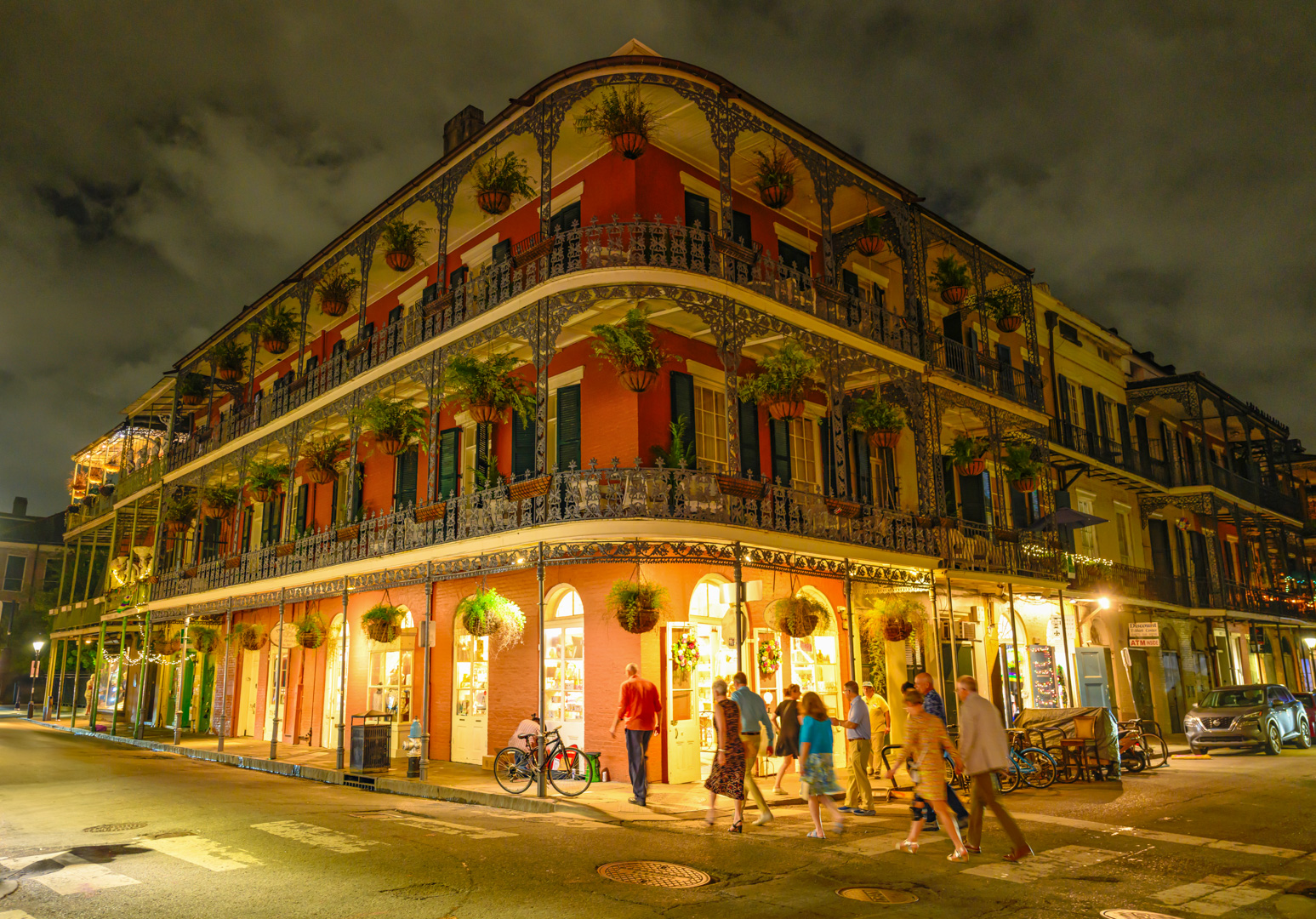 A Classic Architecture of French District, Bourbon Street, New Orleans by Pinaki Sarkar