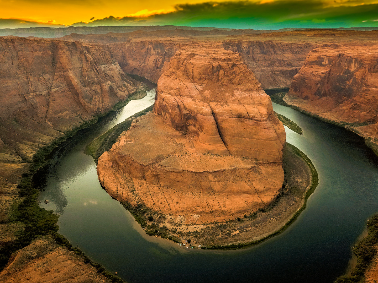 Sunset at HorseShoe Bend Arizona by Pinaki Sarkar