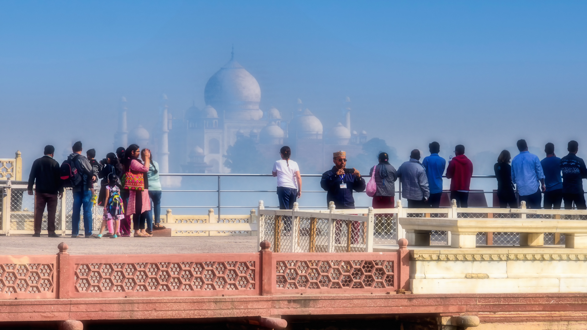 Taj from Agra Fort by Pinaki Sarkar