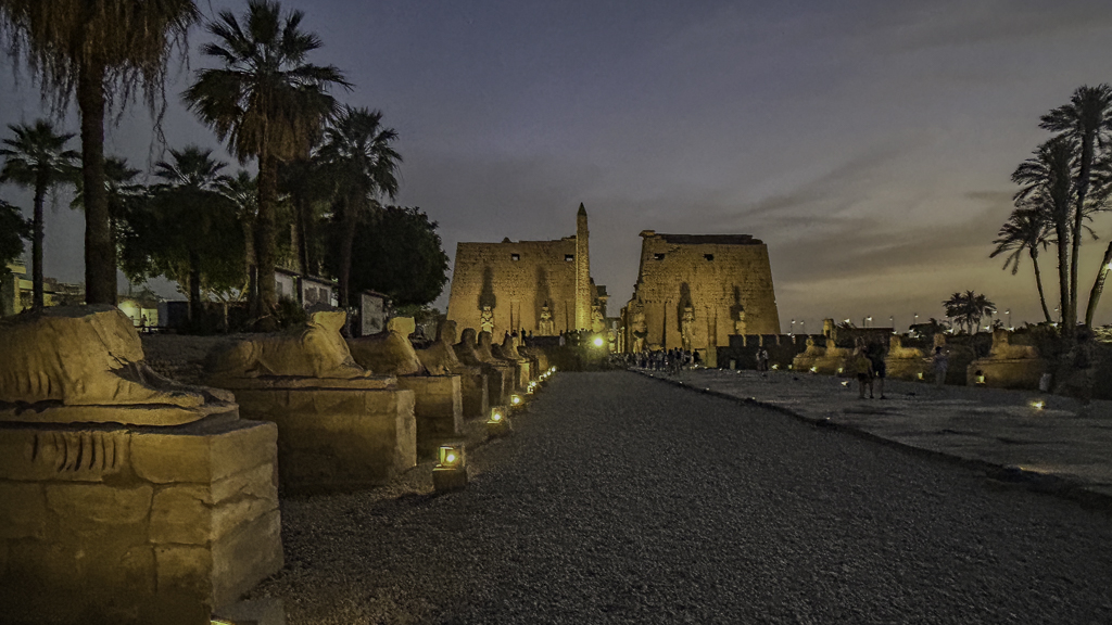 Karnak at Night by Phyllis Peterson