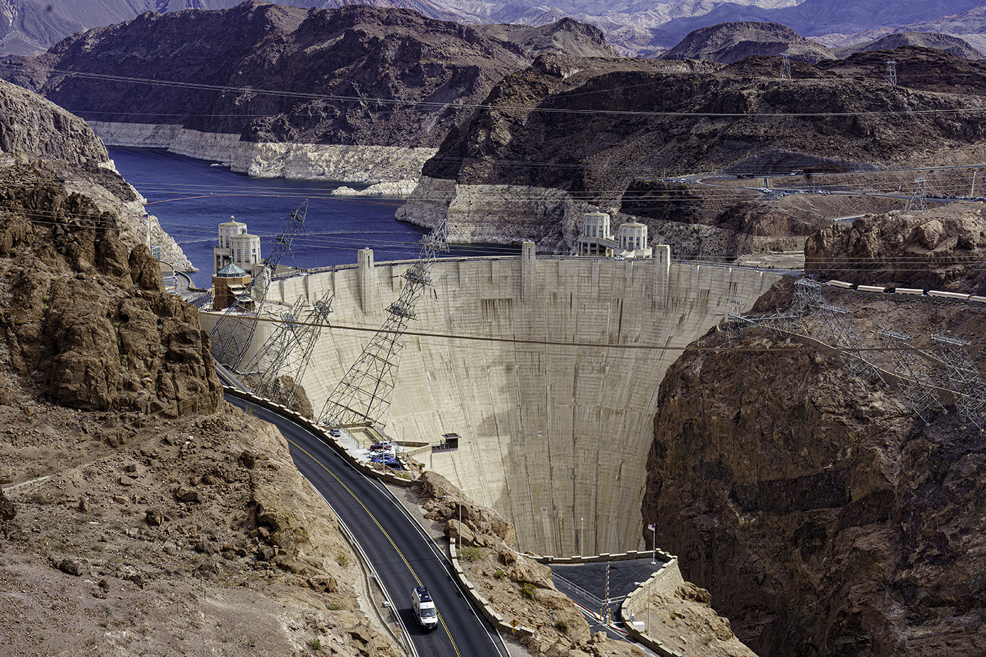 Looking Down on the Hoover Dam
