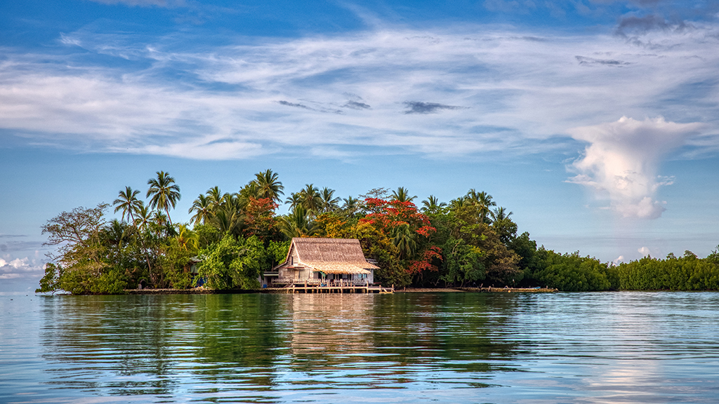 Solomon Islands Village by David Somali-Chow
