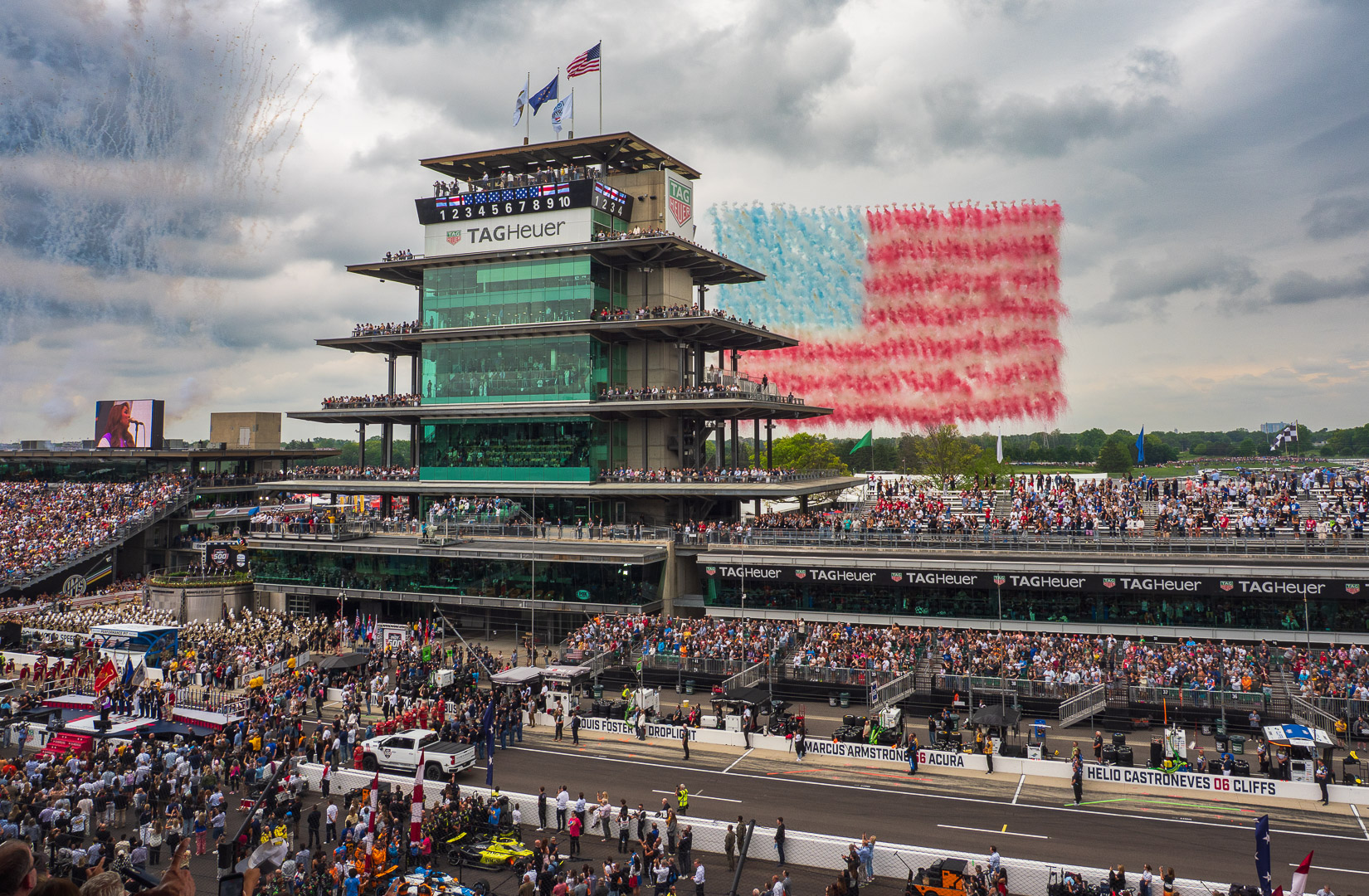 National Anthem at Indy 500 by Richard Distlerath