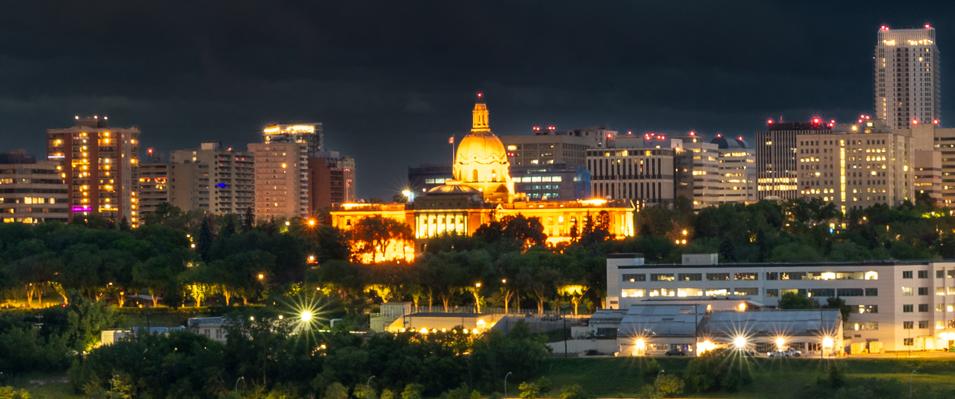 Edmonton Night Sky by Rizwan Choudhry