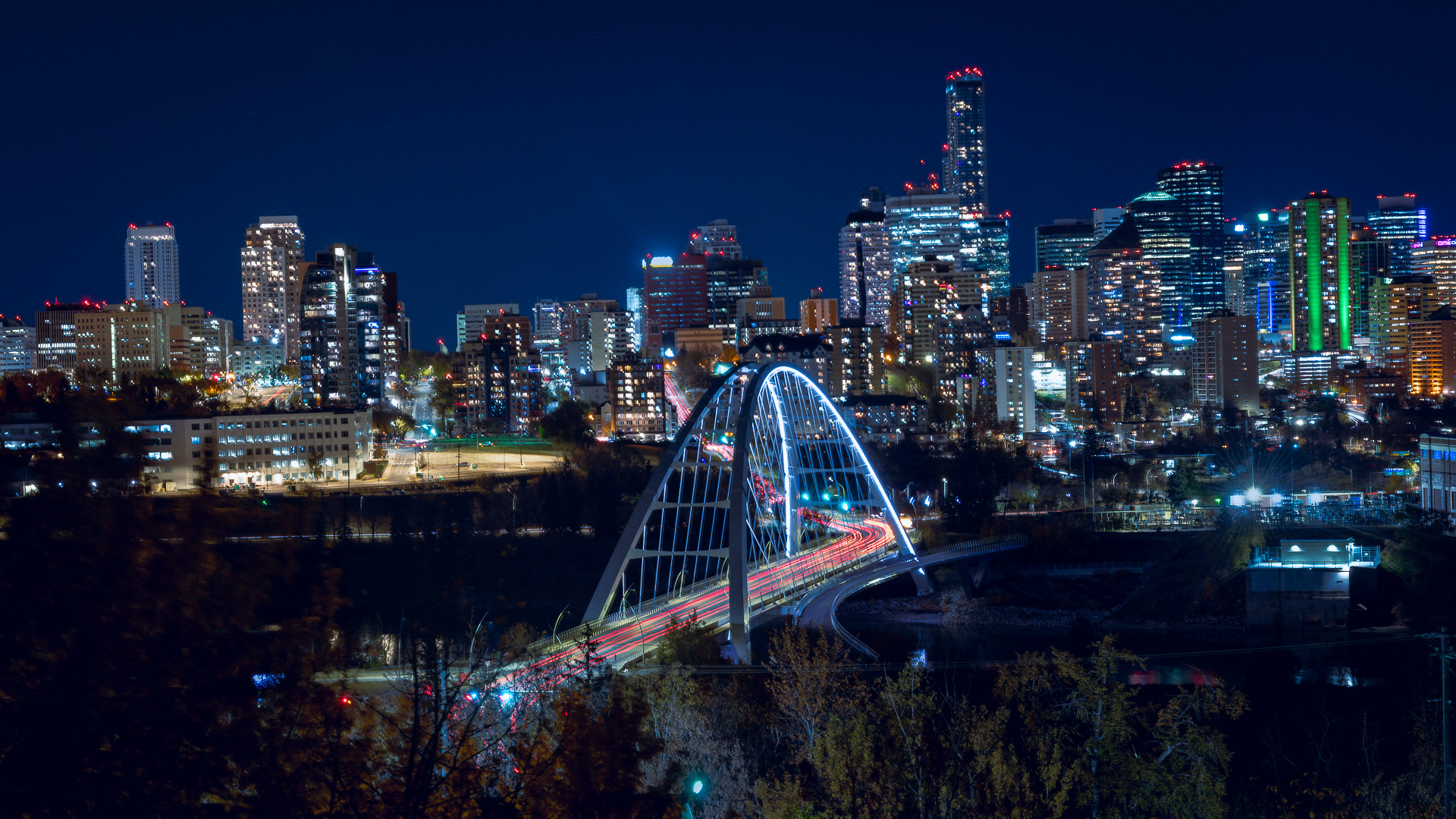 Edmonton at Night by Rizwan Choudhry