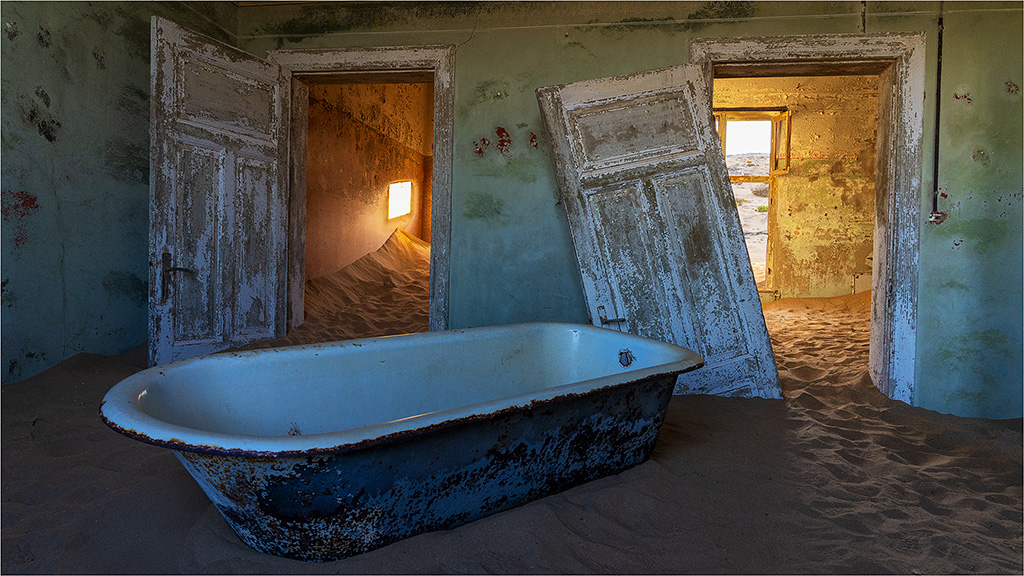 Kolmanskop Tub w 2 Doors by Lillian Roberts