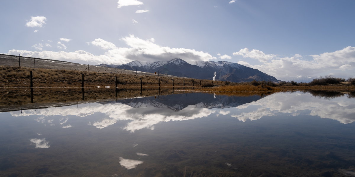 Farnsworth Peak reflecting on Great Salt Lake in Utah by Kelsey Swanson
