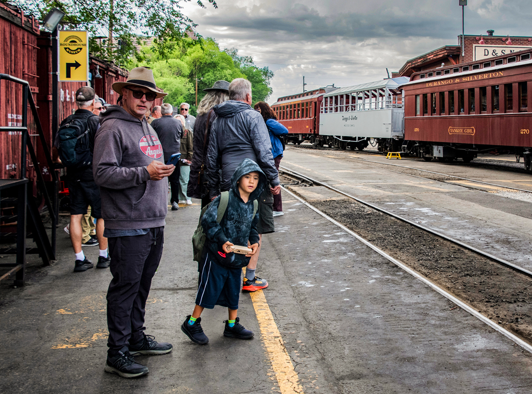 Waiting for the train