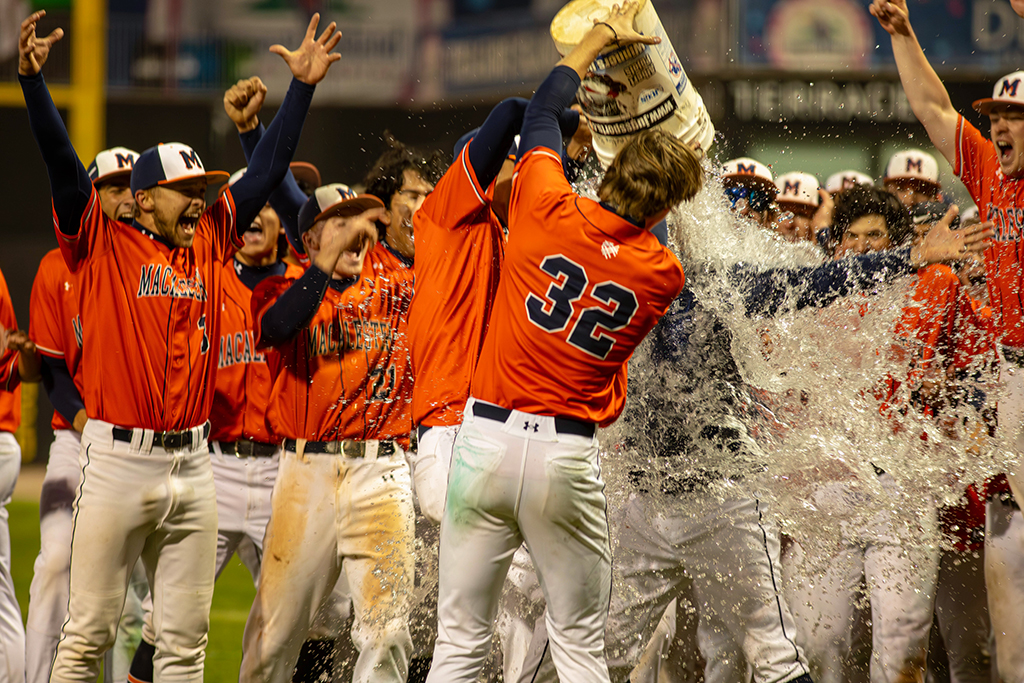Coach gets ice bath by Karen Leonard