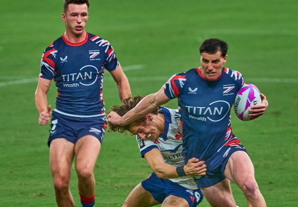 A very rough game for the male players of the Rugby 7 Hong Kong 2025 by Maurice Ping Leung