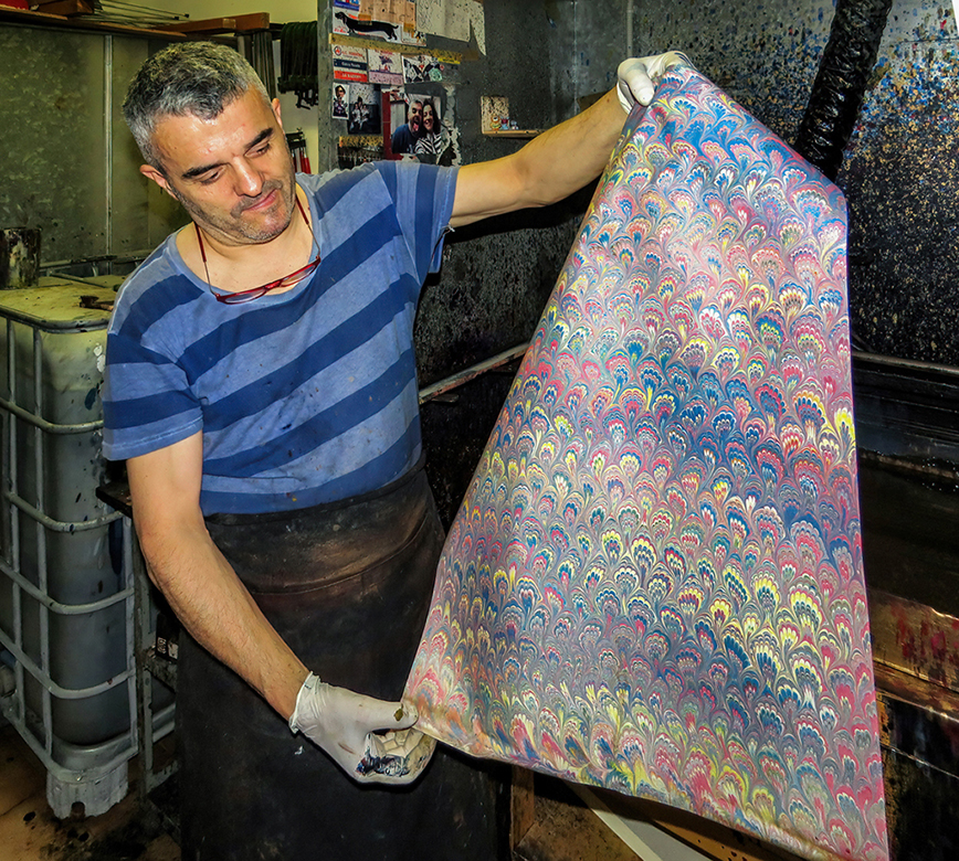 At the Marbleized Paper Factory by Carolyn Todd-Larson