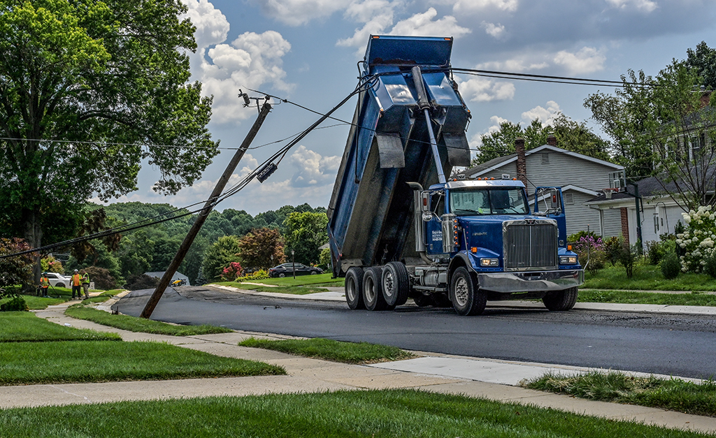Utility Pole Pulled Out