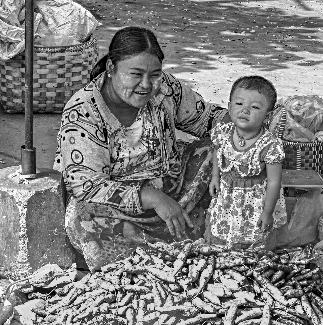 Sweet Potato Sellers by Ron Davis
