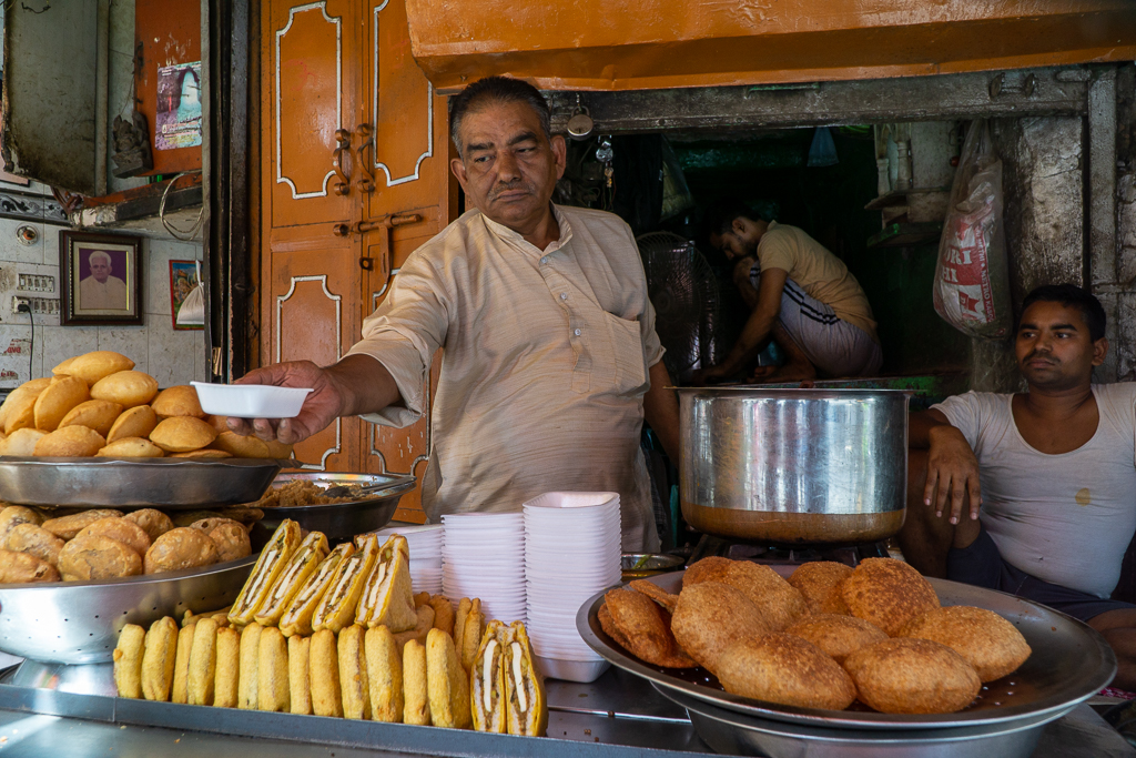 Delhi Market Scene by Nancy Axelrod