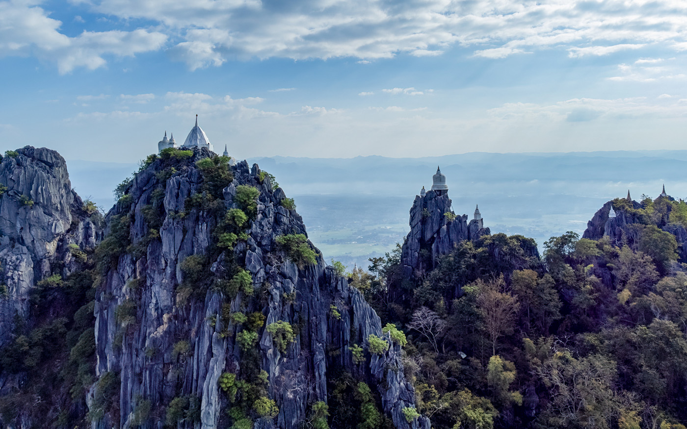 The Floating Pagodas of What Chaloum Phra Kiat by Sylvie Tas