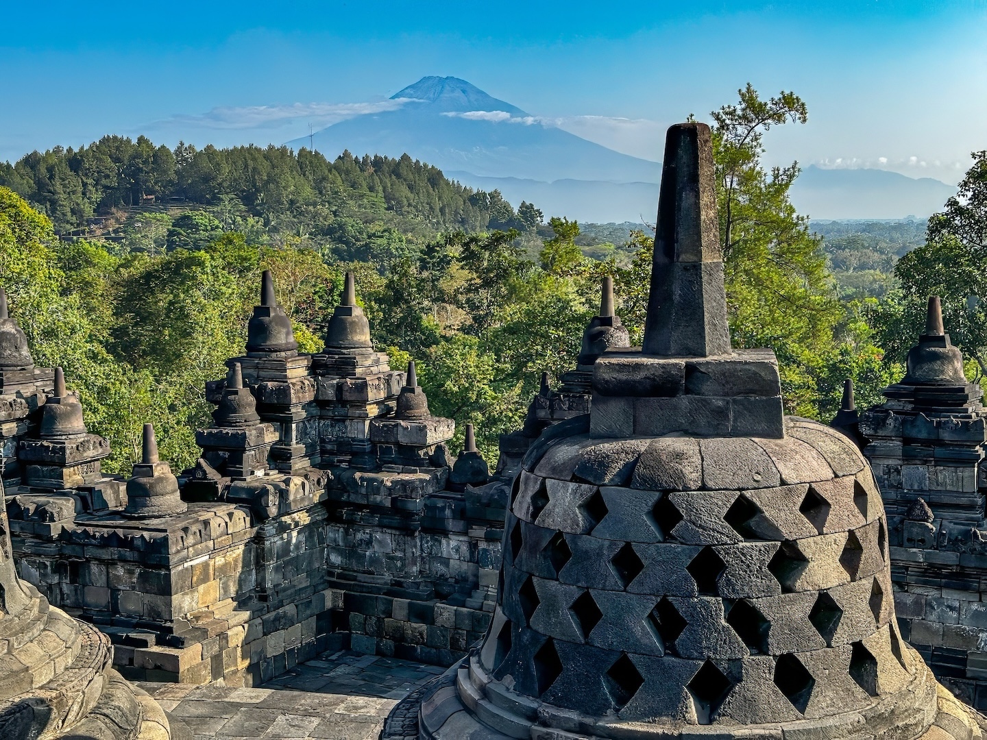 Borobudur volcano by Michael Smith