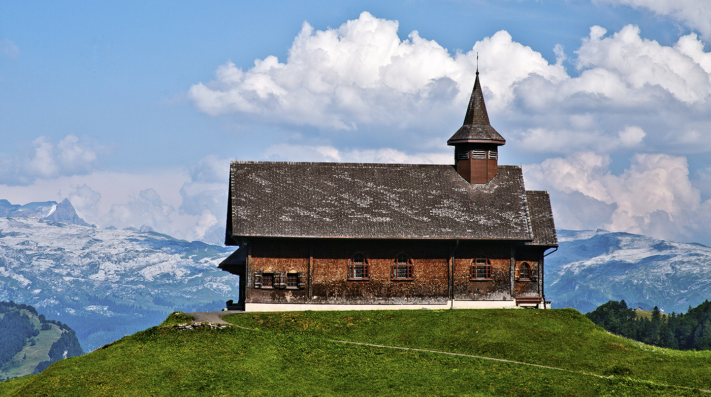 Alpine church by David Stout