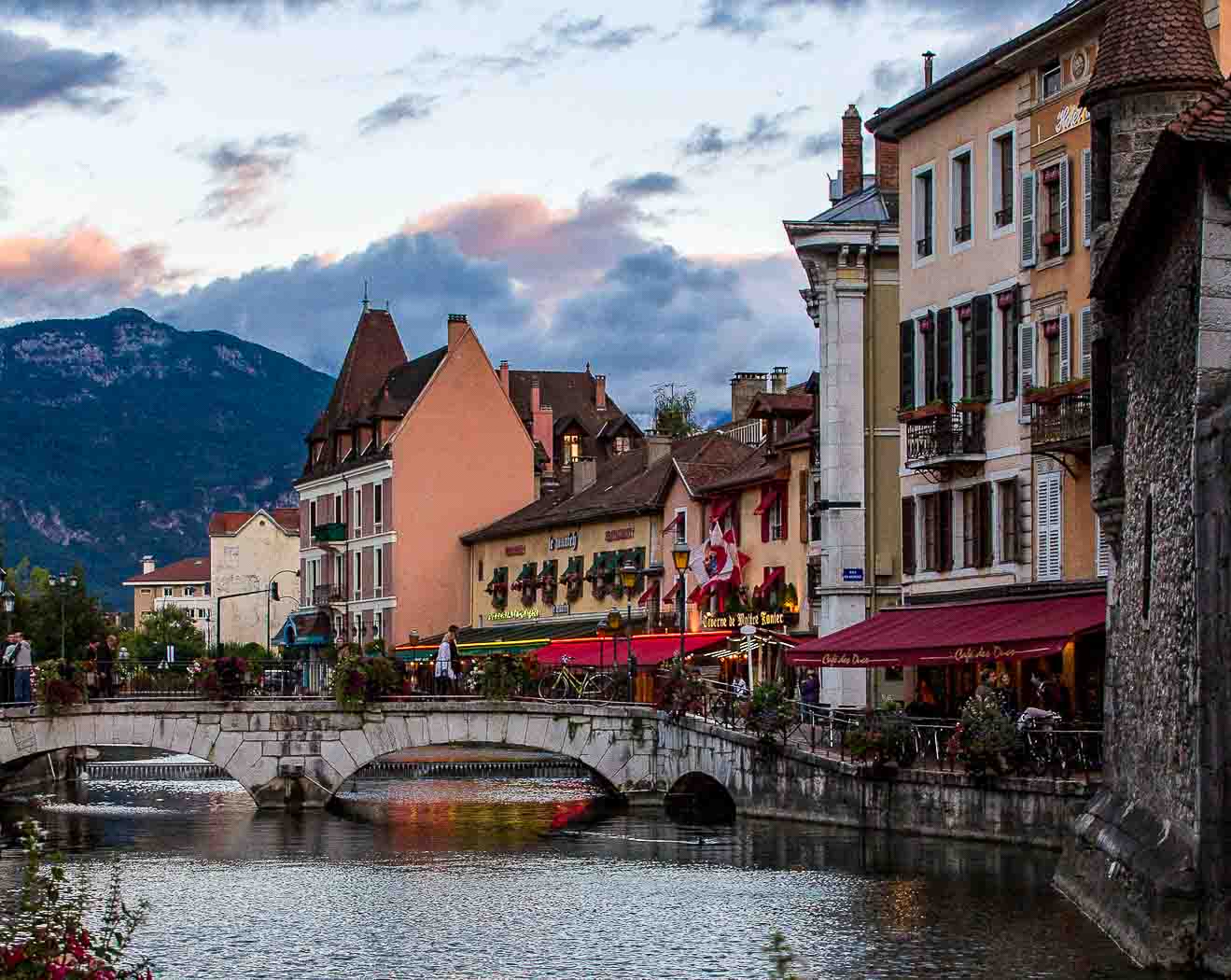 Sunset in Annecy by Shirley Bormann