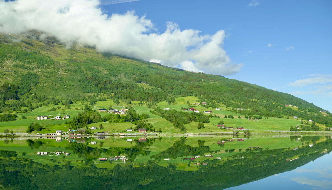 Norway Fjord Reflection by Dr Edward Goldenberg