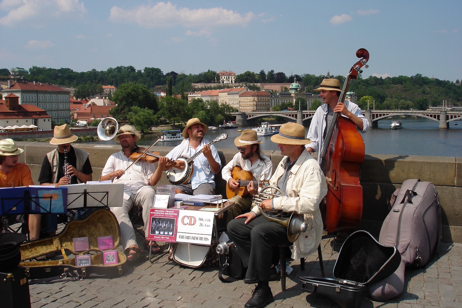 TROUBADOURS ON THE BRIDGE-PRAGUE by Alan Lichtenstein