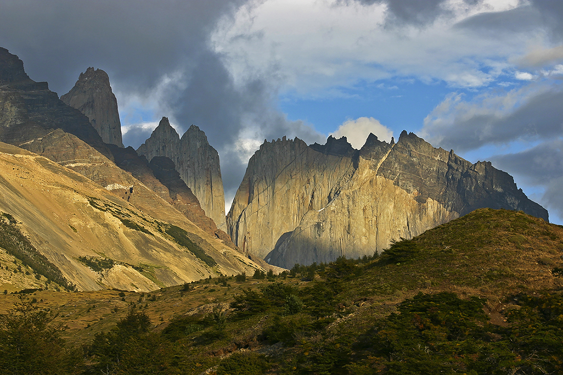 Sunrise on Torre del Paine by Leslie Larson